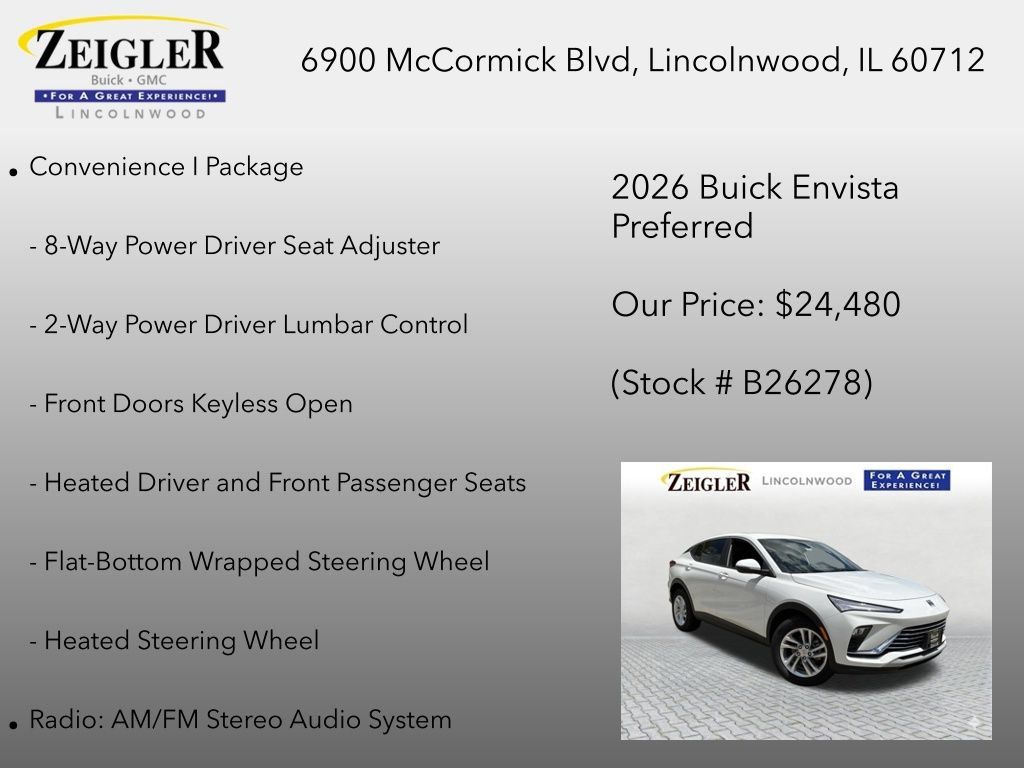 New 2026 Buick Envista Preferred w/ Convenience I Package FWD image 6