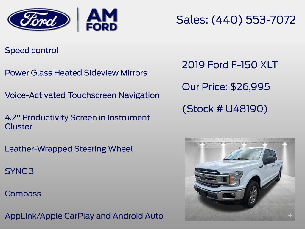 Used 2019 Ford F150 XLT w/ Equipment Group 302A Luxury AWD/4WD image 33