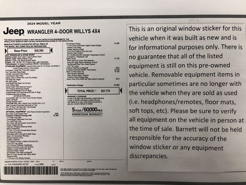 Used 2024 Jeep Wrangler Willys image 2