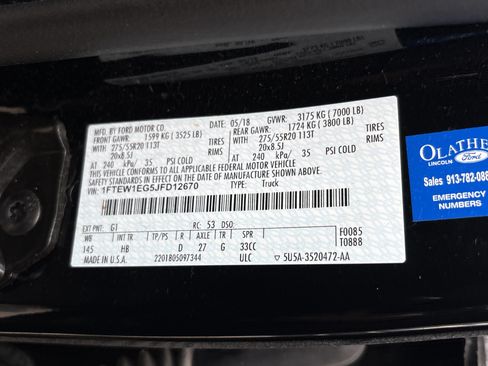 Used 2018 Ford F150 Lariat w/ Equipment Group 502A Luxury AWD/4WD image 16