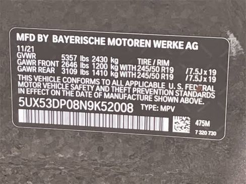 Used 2022 BMW X3 xDrive30i w/ Premium Package 2 image 47