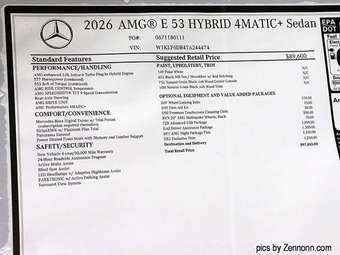 New 2026 Mercedes-Benz E 53 AMG e 4MATIC Sedan image 29