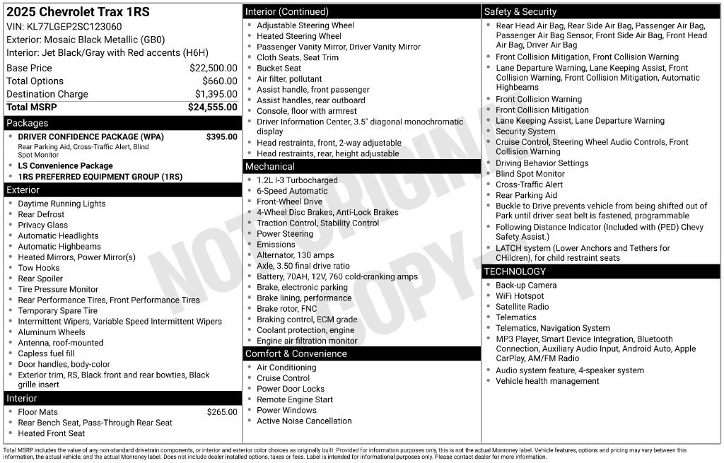 Used 2025 Chevrolet Trax RS w/ Driver Confidence Package FWD image 27