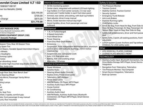 Used 2016 Chevrolet Cruze LT w/ Technology Package image 5