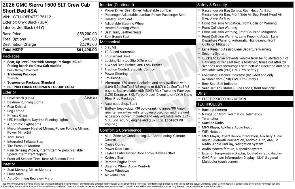 Used 2026 GMC Sierra 1500 SLT AWD/4WD image 10
