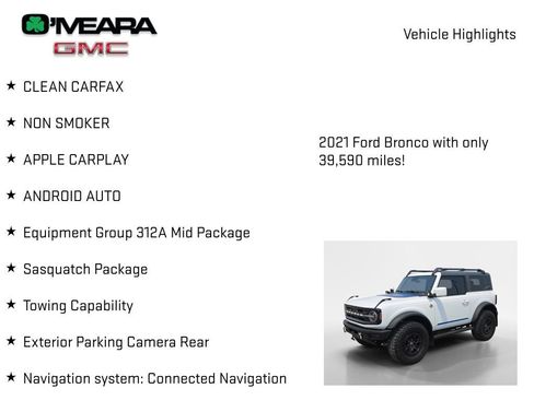 Used 2021 Ford Bronco Outer Banks w/ Sasquatch Package AWD/4WD image 8