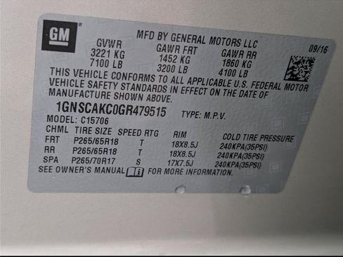 Used 2016 Chevrolet Tahoe LS w/ Enhanced Driver Alert Package RWD image 39