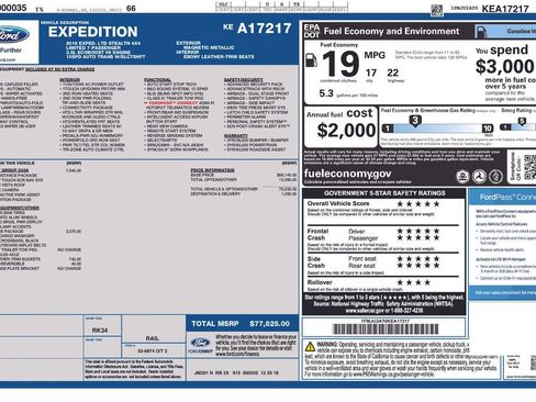 Used 2019 Ford Expedition Limited w/ Equipment Group 303A image 64