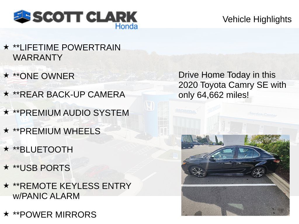 Used 2020 Toyota Camry SE FWD image 3