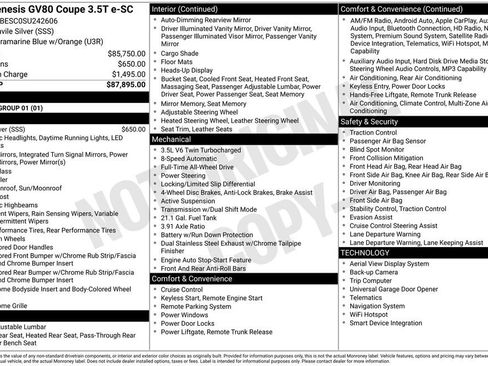 Used 2025 Genesis GV80 3.5T e-SC image 2