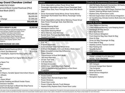 New 2025 Jeep Grand Cherokee Limited w/ Luxury Tech Group II image 45