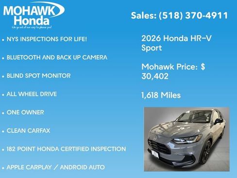 Certified 2026 Honda HR-V Sport image 8