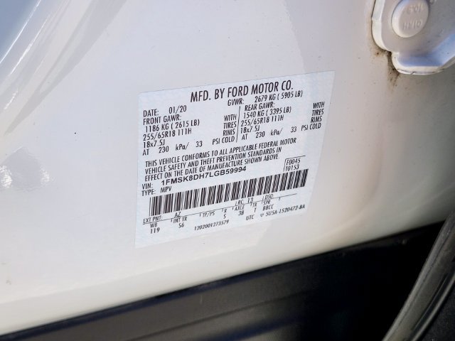 Certified 2020 Ford Explorer XLT w/ Equipment Group 202A AWD/4WD image 34