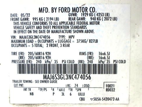 Used 2022 Ford EcoSport SE w/ Interior Protection Package image 46