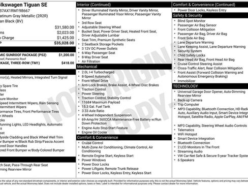Used 2024 Volkswagen Tiguan SE w/ Panoramic Sunroof Package FWD image 28