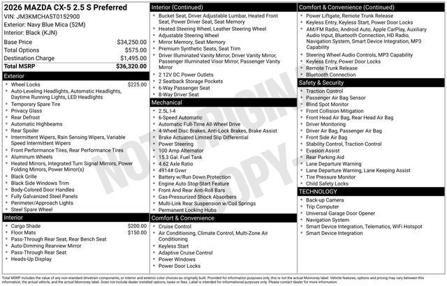 New 2026 MAZDA CX-5 Preferred AWD/4WD image 27