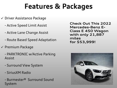 Used 2022 Mercedes-Benz E 450 4MATIC All-Terrain Wagon image 8