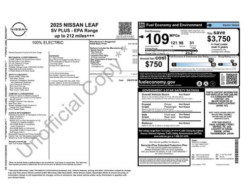 Used 2025 Nissan Leaf SV Plus image 39
