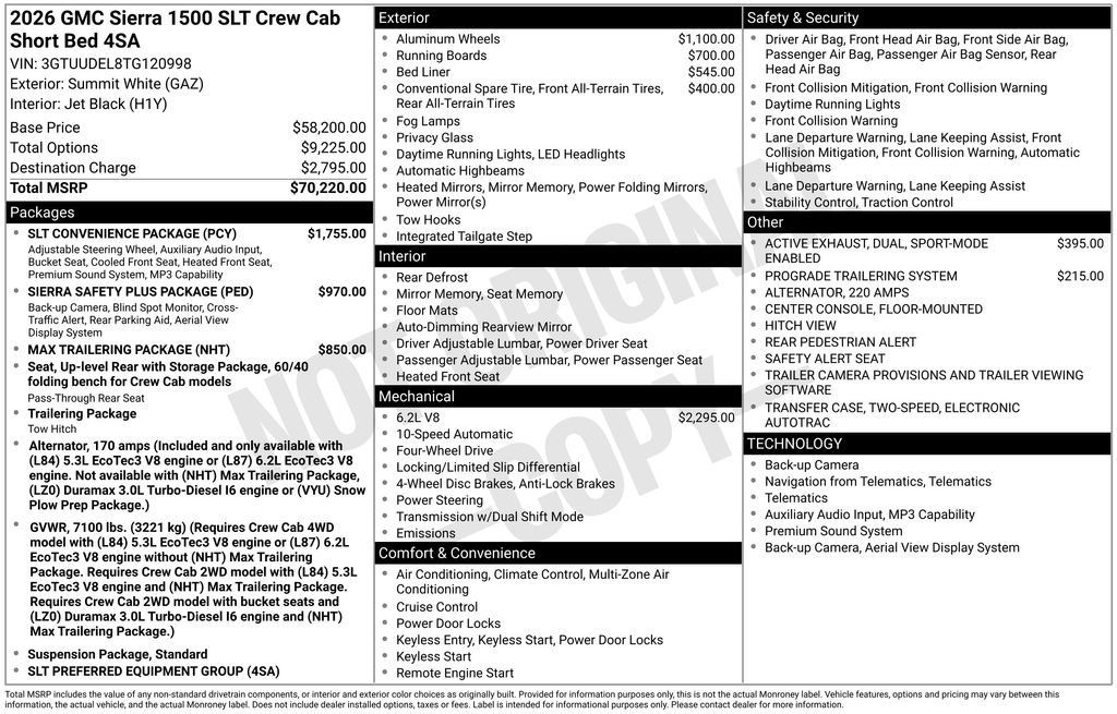 Certified 2026 GMC Sierra 1500 SLT w/ SLT Convenience Package AWD/4WD image 5