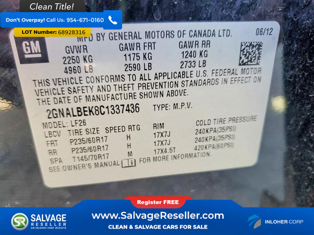 Used 2012 Chevrolet Equinox LS FWD image 17