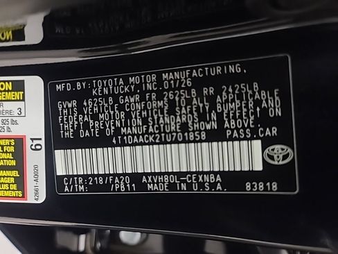 Used 2026 Toyota Camry LE FWD image 41