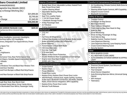 Certified 2024 Subaru Crosstrek 2.5i Limited w/ Crosstrek Mirror Package AWD/4WD image 4