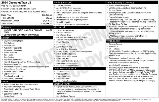 Used 2024 Chevrolet Trax LS FWD image 63