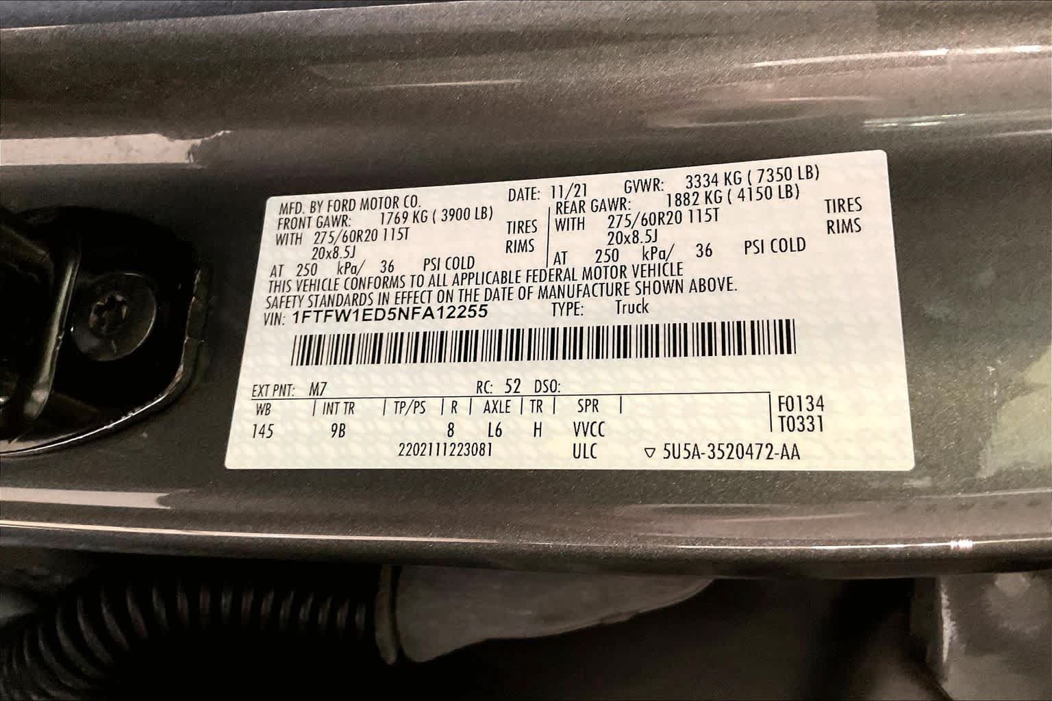 Used 2022 Ford F150 Platinum w/ Equipment Group 701A High AWD/4WD image 32