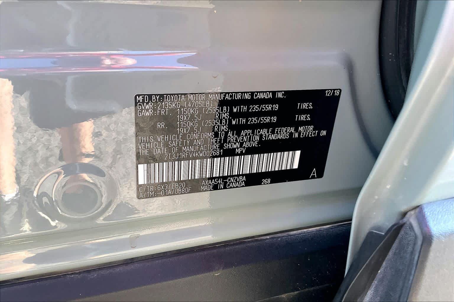 Used 2019 Toyota RAV4 Adventure w/ Advanced Technology Package AWD/4WD image 35