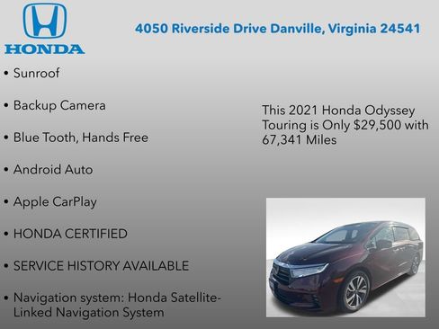 Used 2021 Honda Odyssey Touring image 12