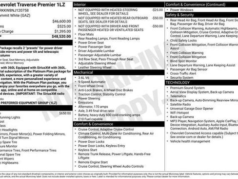 Used 2022 Chevrolet Traverse Premier FWD image 35