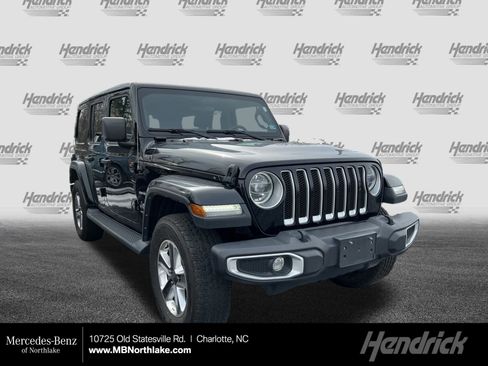 Used 2021 Jeep Wrangler Unlimited Sahara w/ LED Lighting Group image 1
