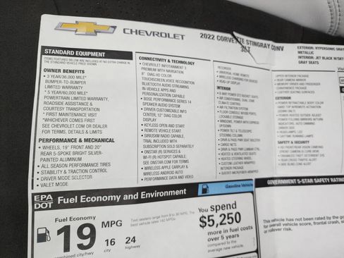 Used 2022 Chevrolet Corvette Stingray Premium Conv w/ Z51 Performance Package image 50