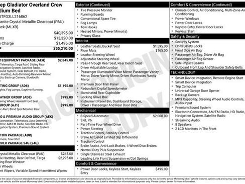 Used 2020 Jeep Gladiator Overland w/ Popular Equipment Package AWD/4WD image 1