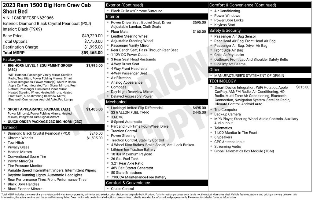 Used 2023 RAM 1500 Big Horn AWD/4WD image 35