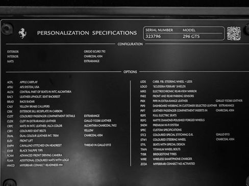 Certified 2025 Ferrari 296 GTS RWD image 50