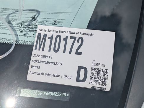 Used 2022 BMW X3 xDrive30i w/ Premium Package 2 image 6