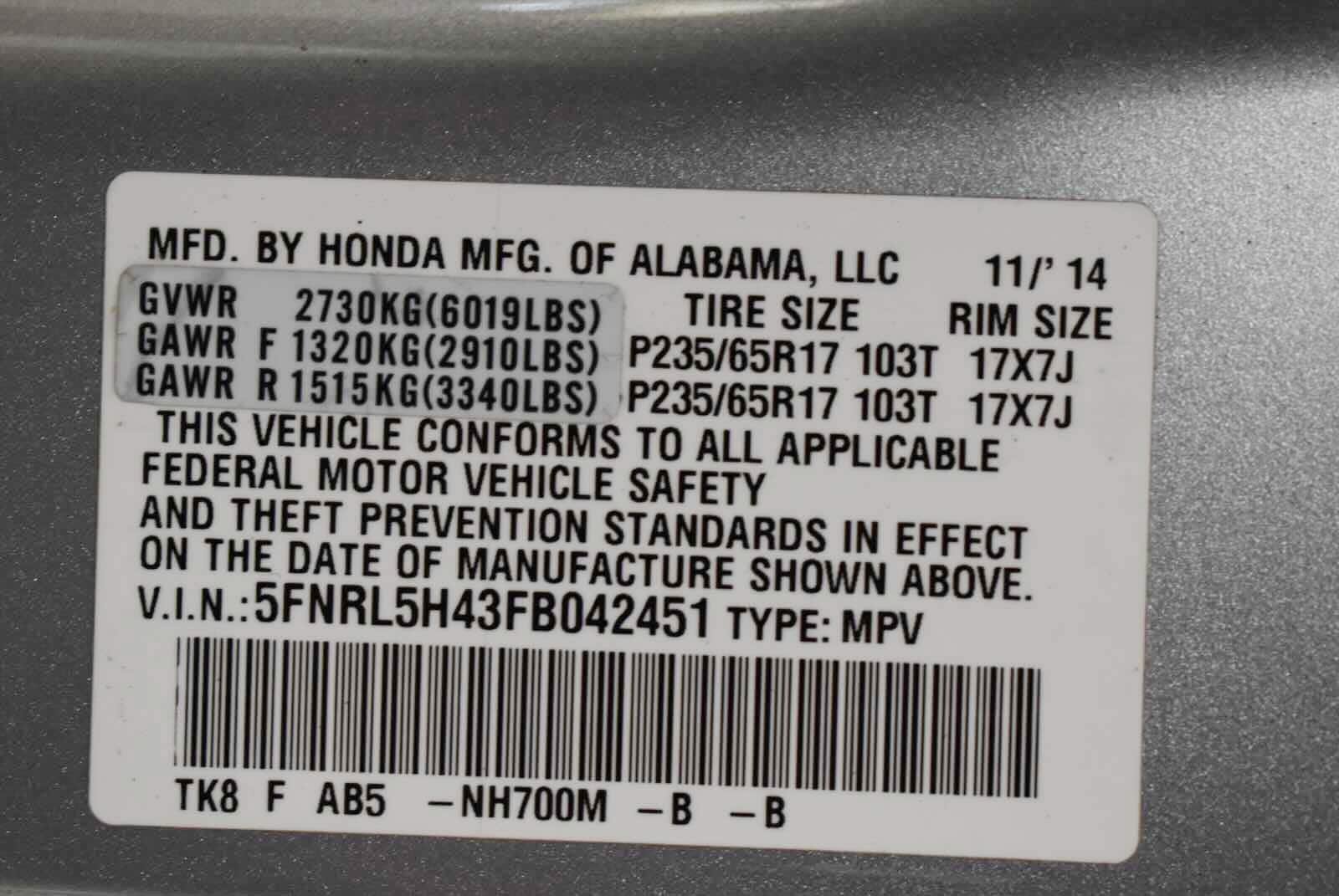 Used 2015 Honda Odyssey EX image 64