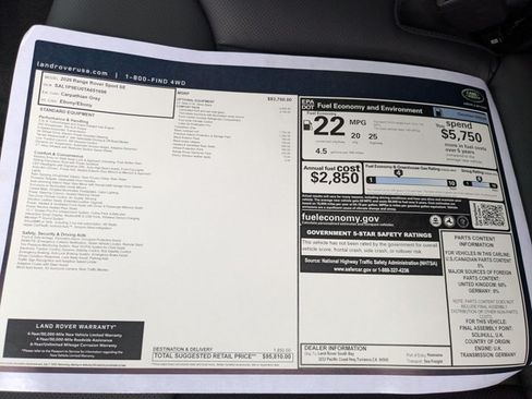 New 2026 Land Rover Range Rover Sport SE AWD/4WD image 19