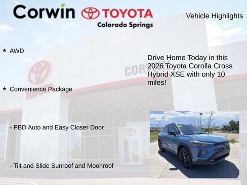 Used 2026 Toyota Corolla Cross AWD Hybrid w/ Convenience Package image 8