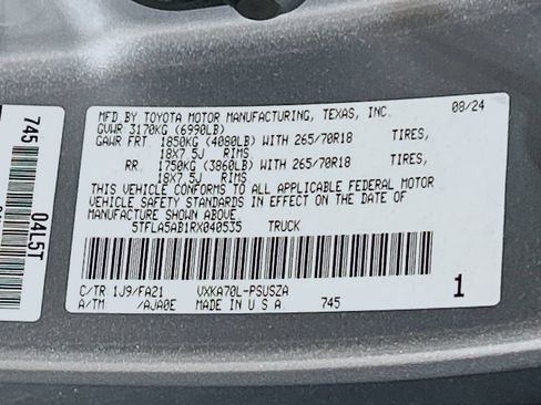 Used 2024 Toyota Tundra SR5 w/ SX Package RWD image 28