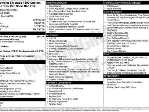 New 2026 Chevrolet Silverado 1500 Custom Trail Boss w/ Dark Appearance Package image 32