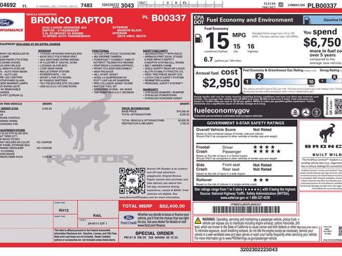 Certified 2023 Ford Bronco Raptor AWD/4WD image 40