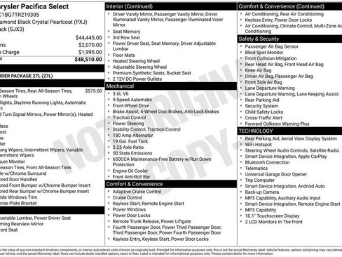 New 2026 Chrysler Pacifica Select FWD image 38
