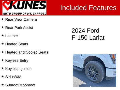 Used 2024 Ford F150 Lariat w/ Equipment Group 502A High AWD/4WD image 3