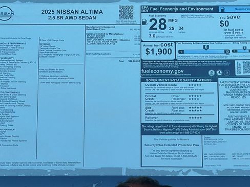 New 2025 Nissan Altima 2.5 SR AWD/4WD image 11
