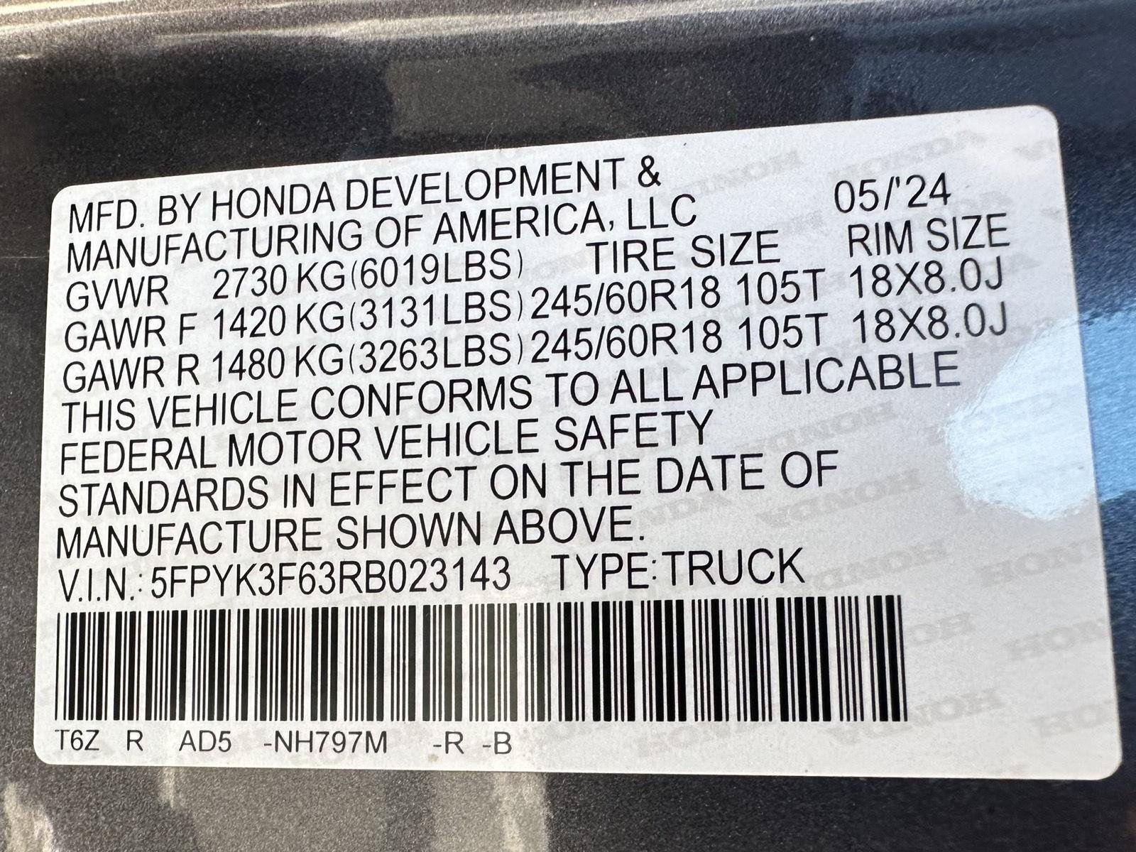 Used 2024 Honda Ridgeline TrailSport image 43