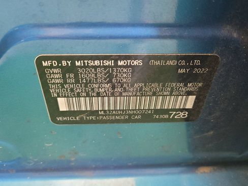 Used 2022 Mitsubishi Mirage ES FWD image 33
