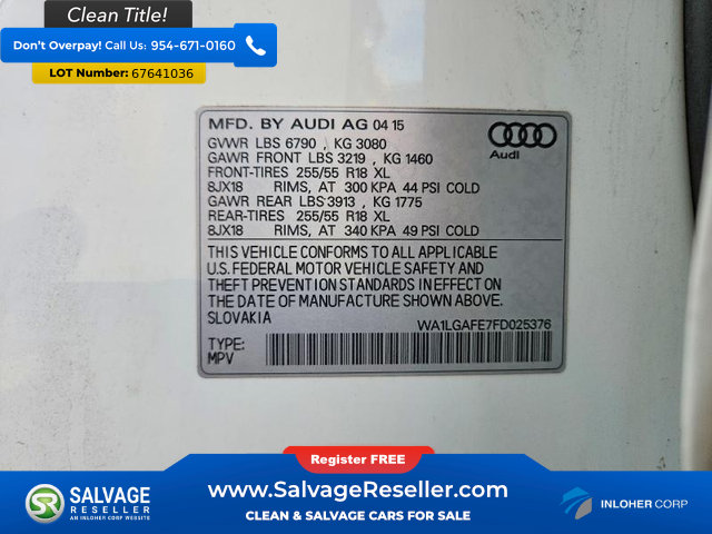 Used 2015 Audi Q7 3.0T Premium Plus w/ Premium Plus Package AWD/4WD image 17