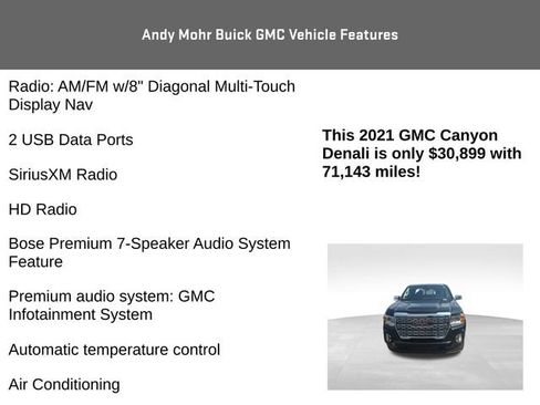 Used 2021 GMC Canyon Denali AWD/4WD image 12